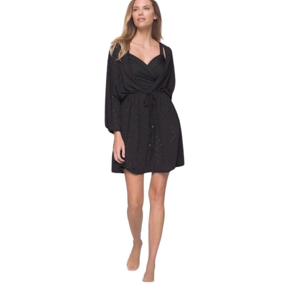 Dotti Other - NWT DOTTI for Soma Mayan Diamond Laser Cut Tunic Coverup in Black
